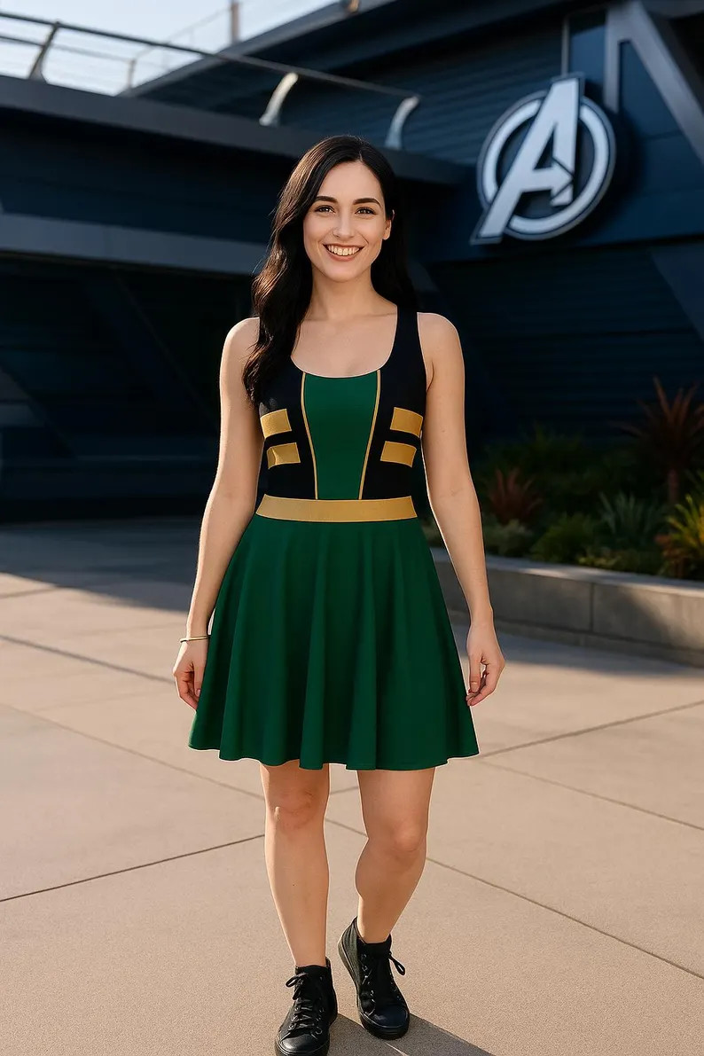 Loki dress womens costume run Disney Marvel cosplay Halloween Villain | Etsy (Global)