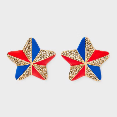 SUGARFIX by BaubleBar American Beauty Statement Earrings - Red/Blue | Target