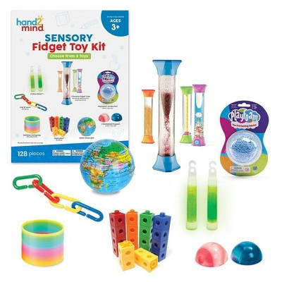 hand2mind Sensory Fidget Toy Kit: Sensory Development Teaching Charts for Preschool, 128 Pieces | Target