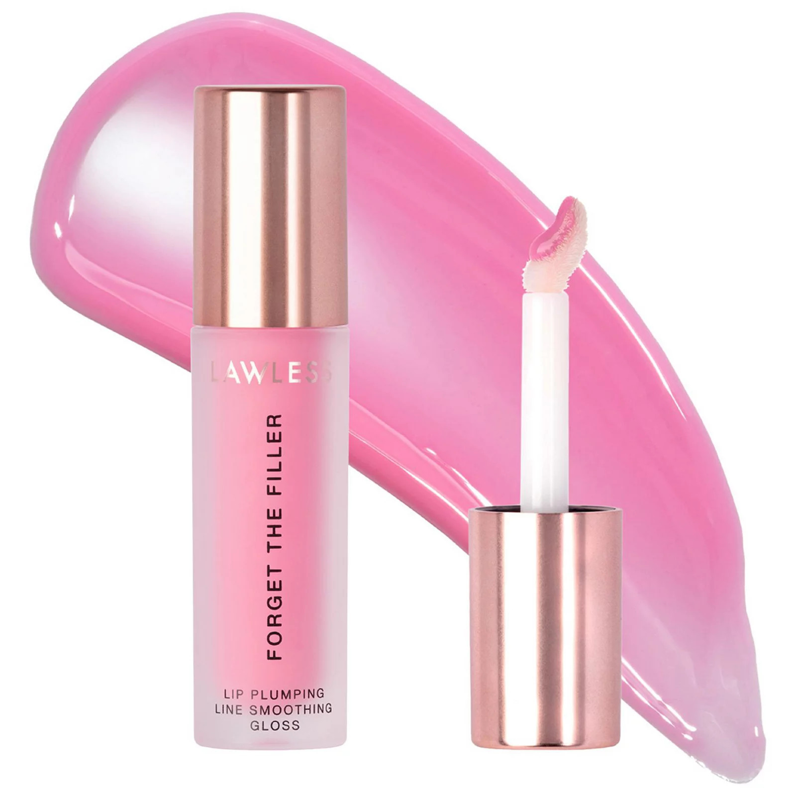 LAWLESS Forget The Filler Lip Plumper Line Smoothing Gloss, Size: .11 Oz, Daisy Pink | Kohl's