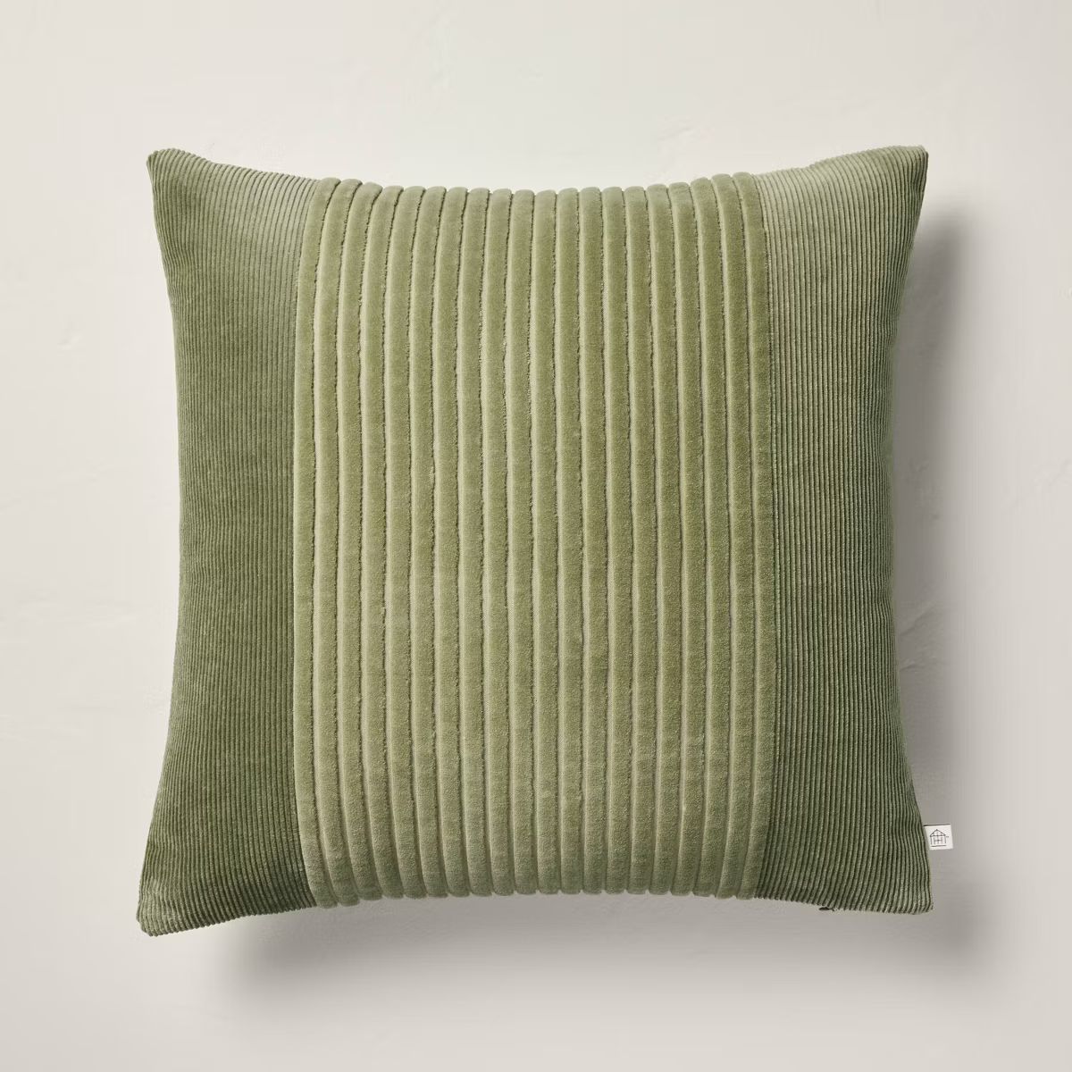 18"x18" Variegated Corduroy Square Throw Pillow Sage Green - Hearth & Hand™ with Magnolia | Target