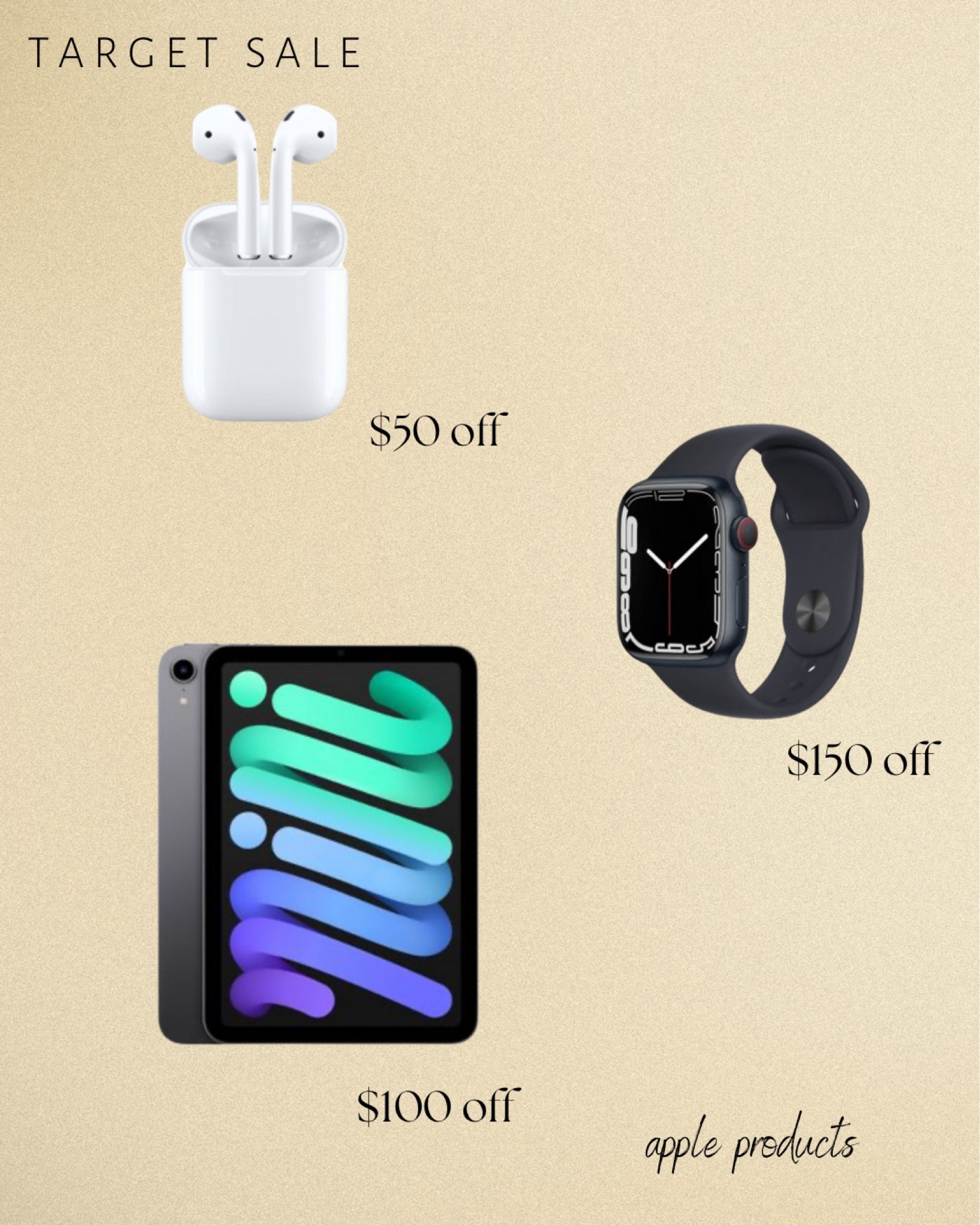 Need some new gadgets? These apple products are majorly marked down at Target!

#technologygift
#appleproducts
#target sale

#LTKsalealert #LTKCyberweek #LTKHoliday