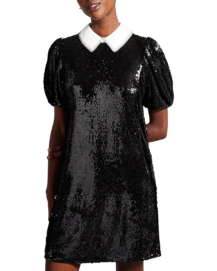 Zarell Sequin Puff Sleeve Shift Dress | Bloomingdale's (US)