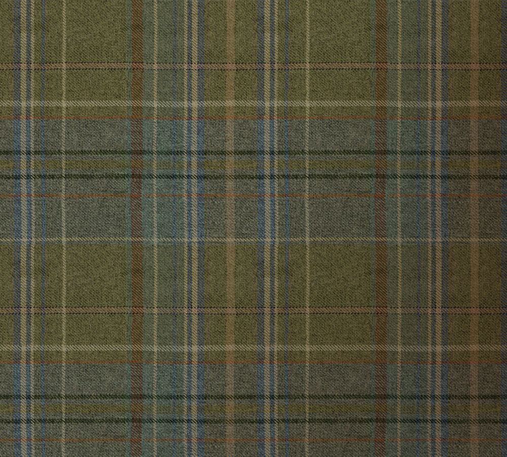 Green Plaid Wallpaper Sample | Pottery Barn (US)