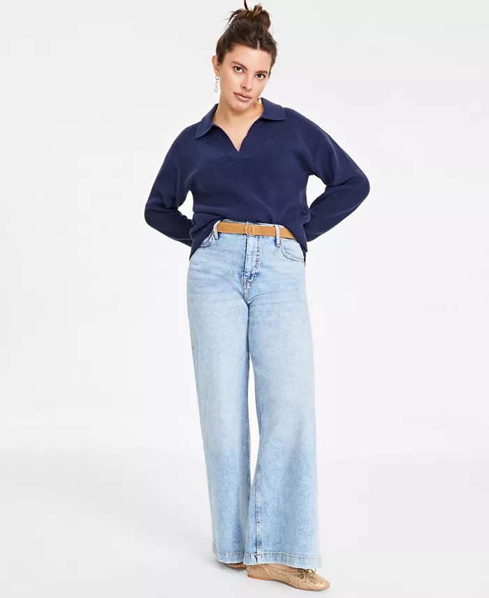 On 34th Women's High Rise Wide-Leg Jeans, Created for Macy's - Macy's | Macy's