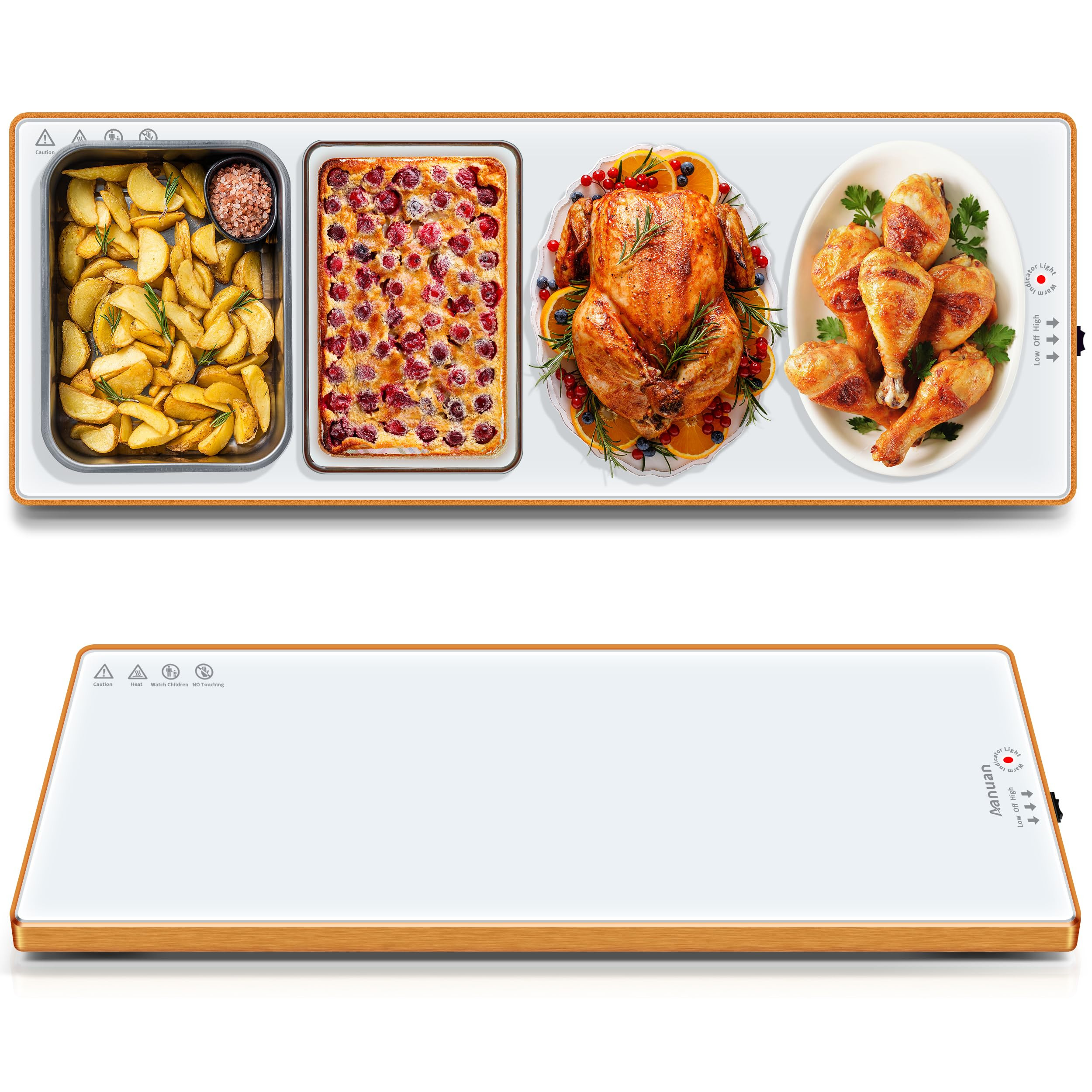Warming Trays for Buffets Party (Long 32"x12"), Warming Mat for Food with Thermostat & Full Surfa... | Amazon (US)