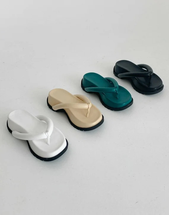 Nami Japanese Inspired Platform Flip Flop Sandals | Etsy (UK)