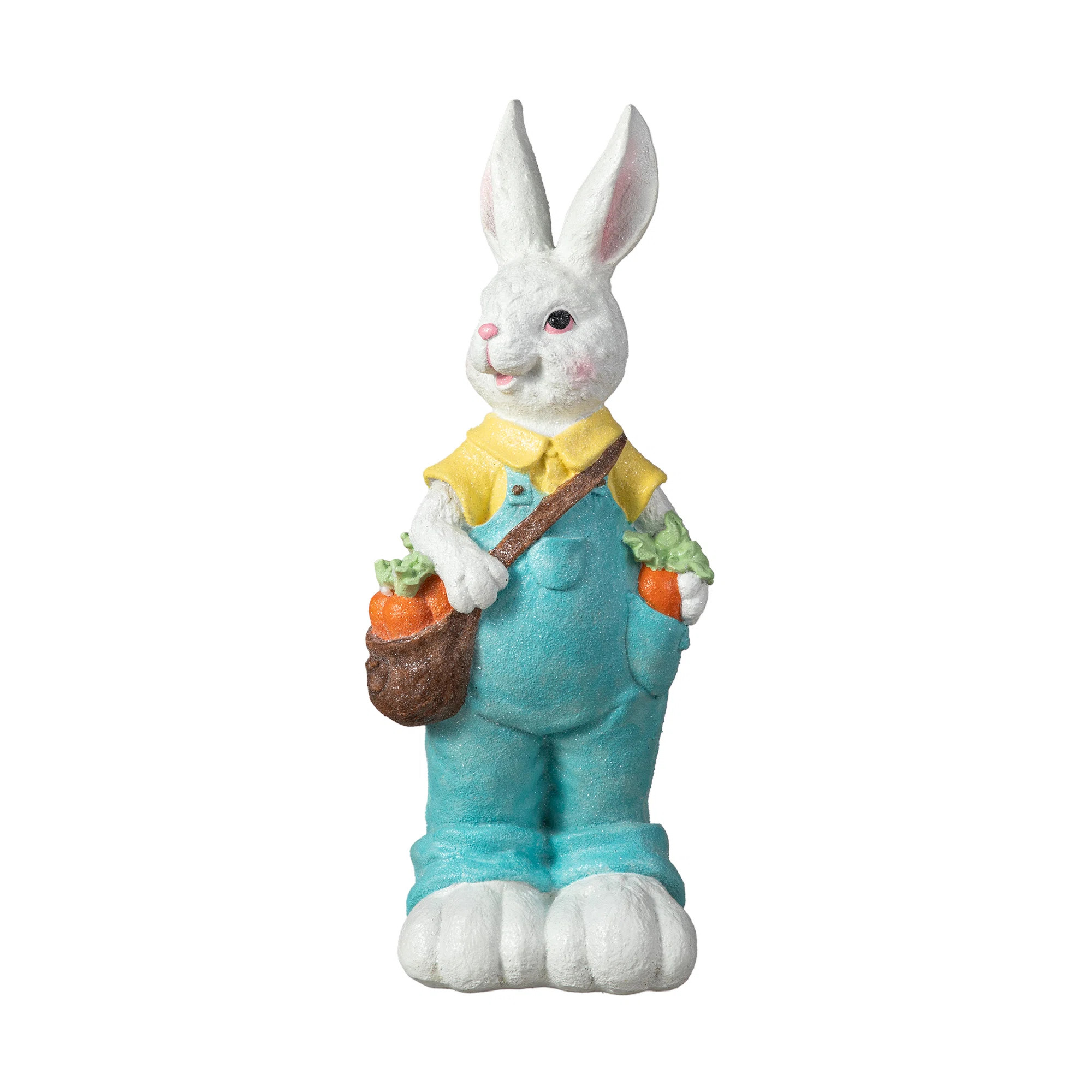 17.25"H Easter Resin Bunny Table Decor With Carrot | Wayfair North America