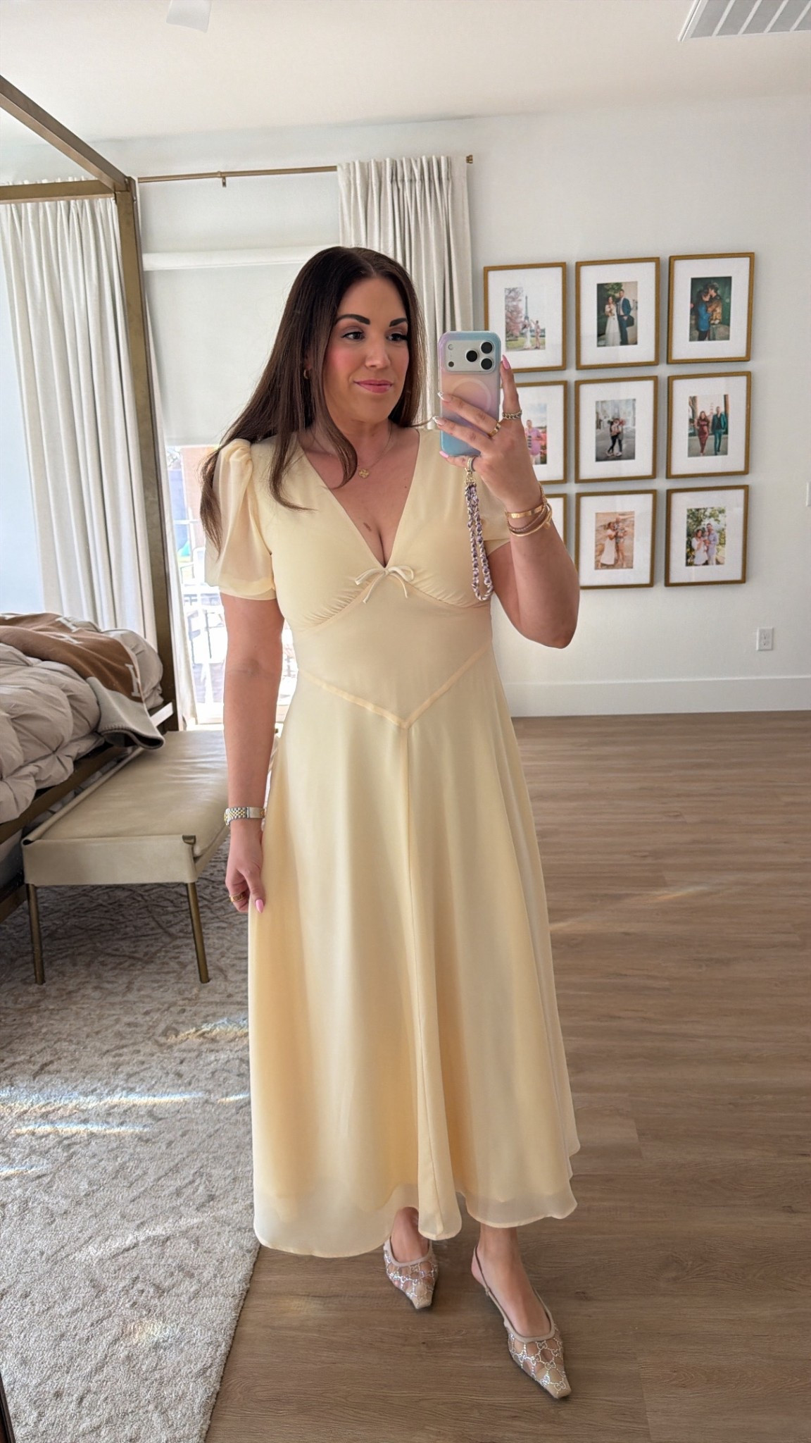 what i wore for spring family photos! in the size large in yellow dress. the fit is incredible! 

#LTKMidsize #LTKSeasonal