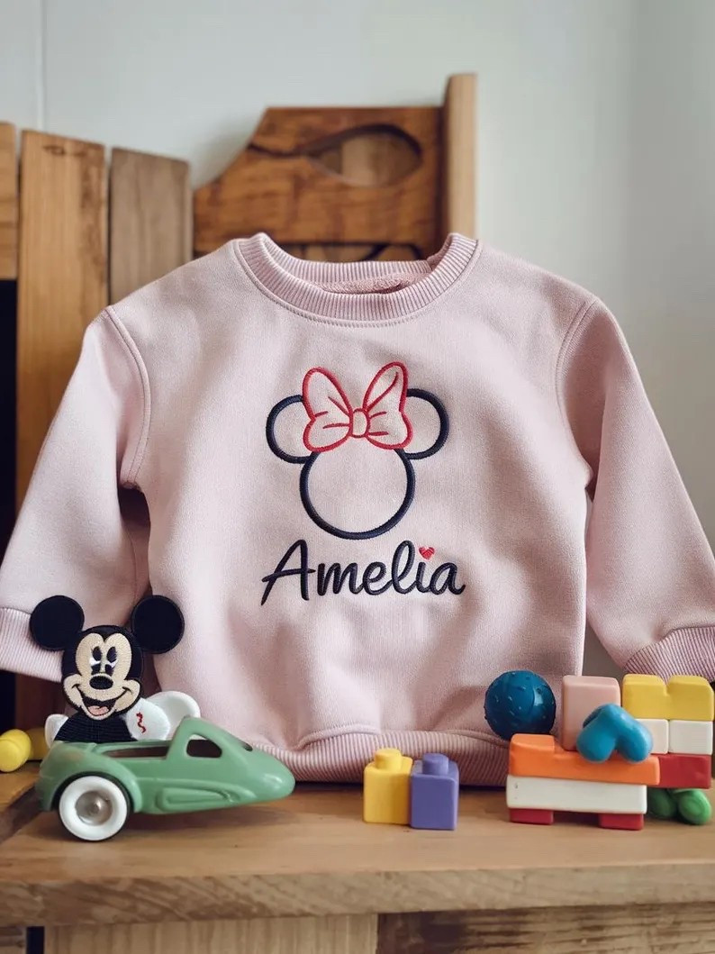Embroidery Custom Kids Sweatshirt, Minnie Kids Sweatshirt, Sweatshirts for Boy, Sweatshirts for Girl, Sweatshirts for toddler

#LTKSeasonal #LTKFindsUnder50 #LTKKids