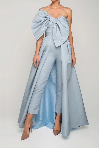 Iris Silk Faille Jumpsuit with Convertible | ALEXIA MARIA