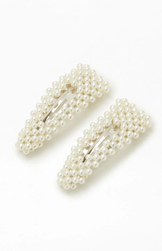 John Galt 2 Pack Pearl Hair Clips | PacSun