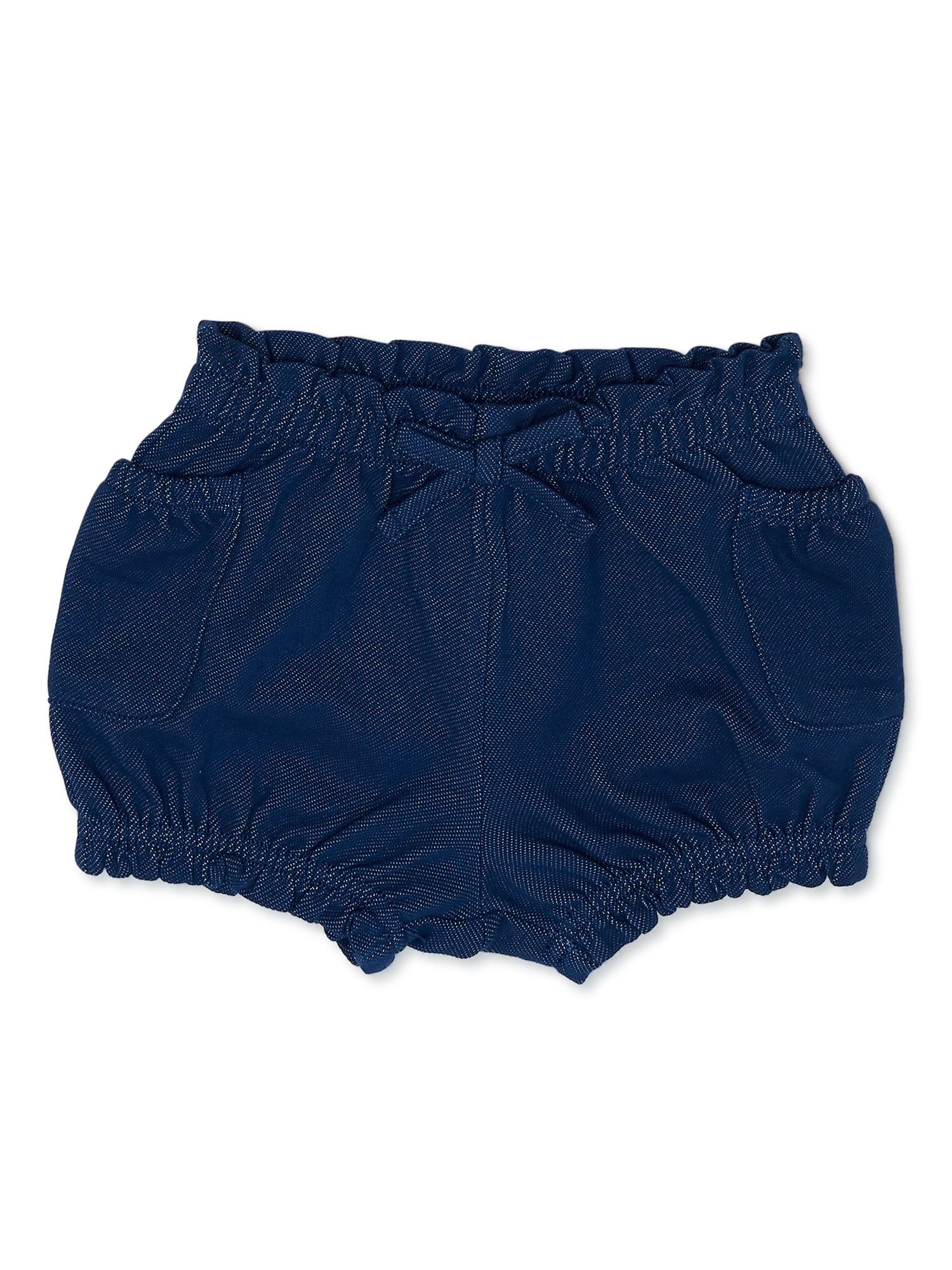 Garanimals Baby Girl Short Knit Denim Shorts, Sizes 0-24 Months | Walmart (US)