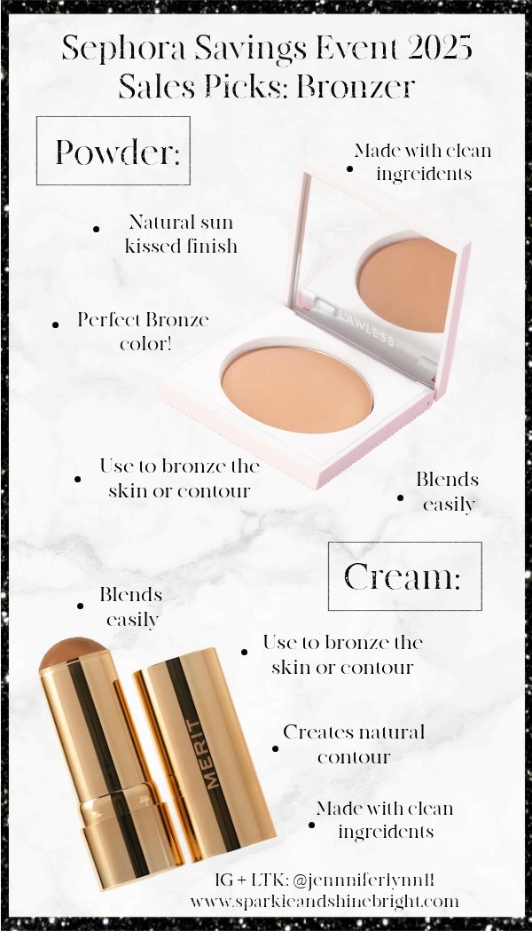 My favorite products for contouring and bronzing 

Shades: 

Lawless bronzer: golden hour
Merit Bronzing Stick- Clay

#LTKFindsUnder50 #LTKBeauty #LTKSaleAlert