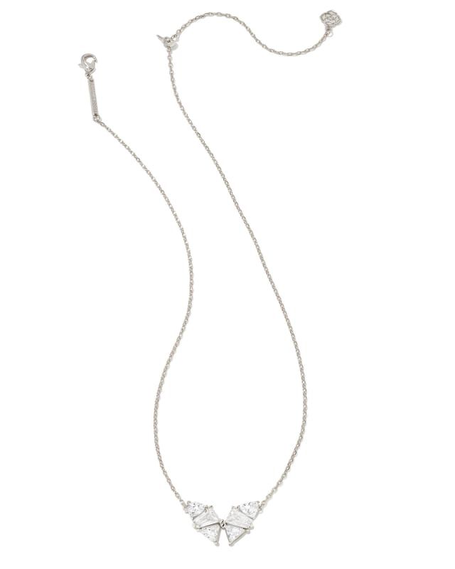 Blair Silver Butterfly Pendant Necklace in White Crystal | Kendra Scott | Kendra Scott