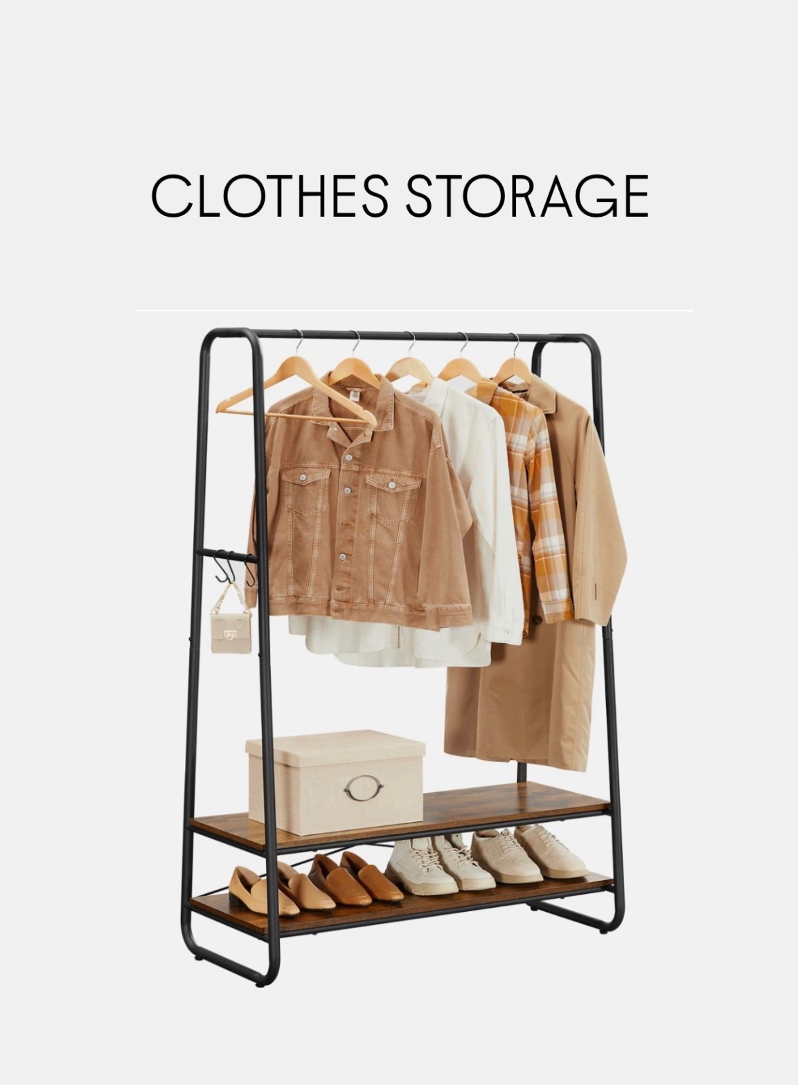 Sturdy clothes rail with shelves for bags/shoes

Ad Aff link

#LTKSaleAlert #LTKHome #LTKgrwm