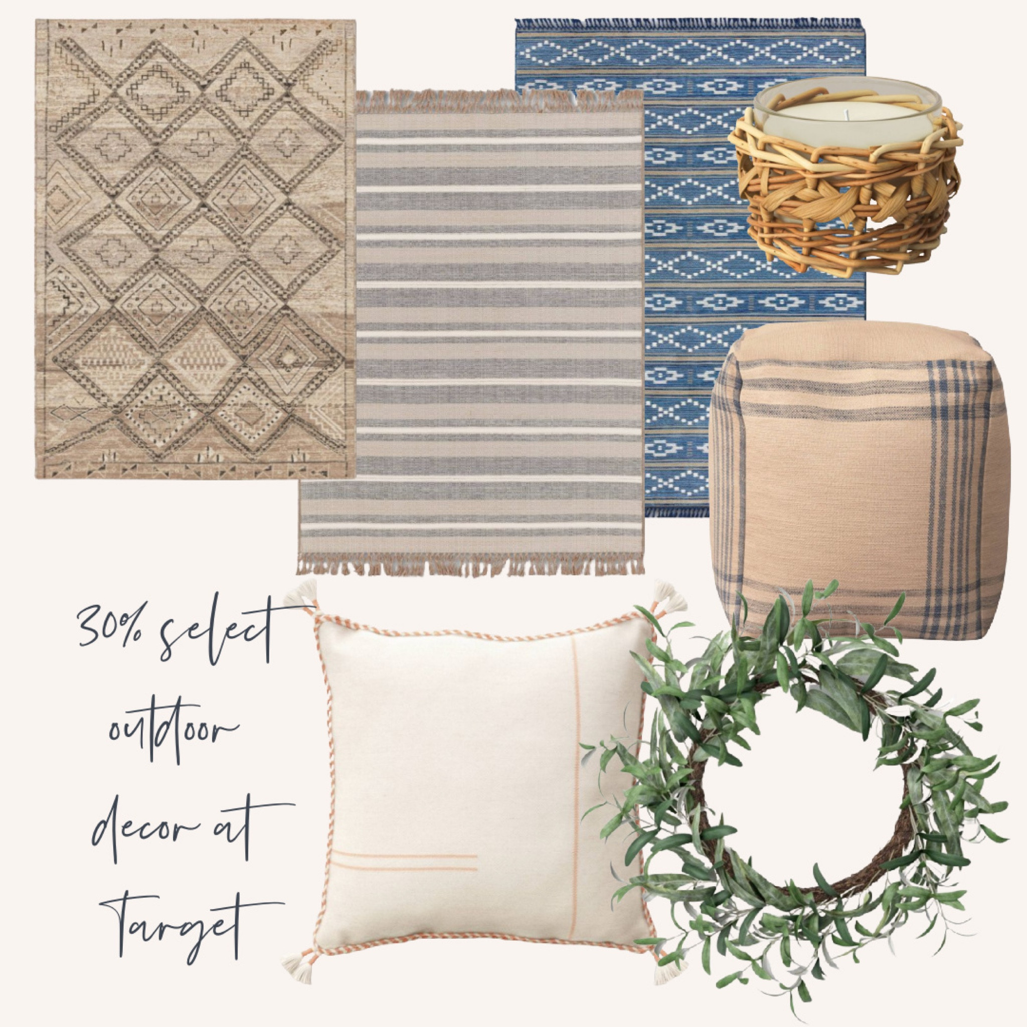 outdoor rug, candle, wreath, pillow

#LTKSeasonal #LTKsalealert #LTKhome