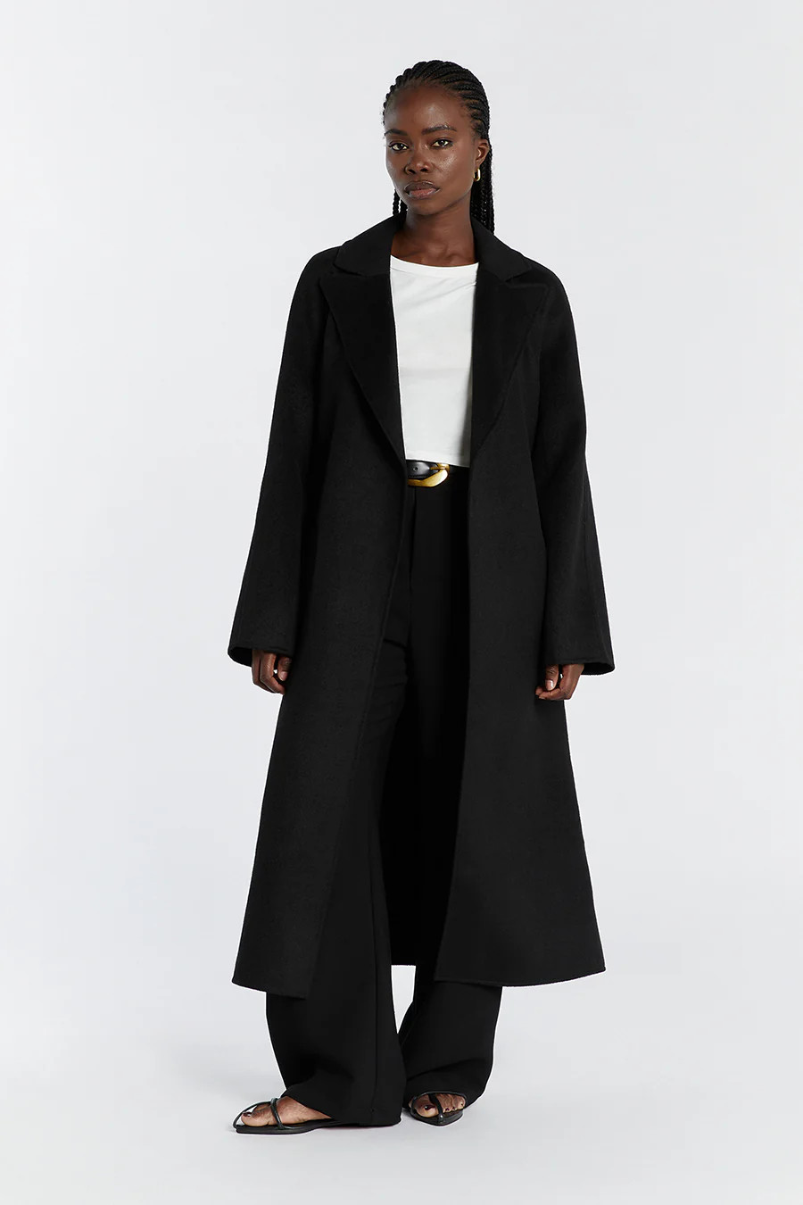 MATILDA BLACK WOOL FELT COAT | DISSH