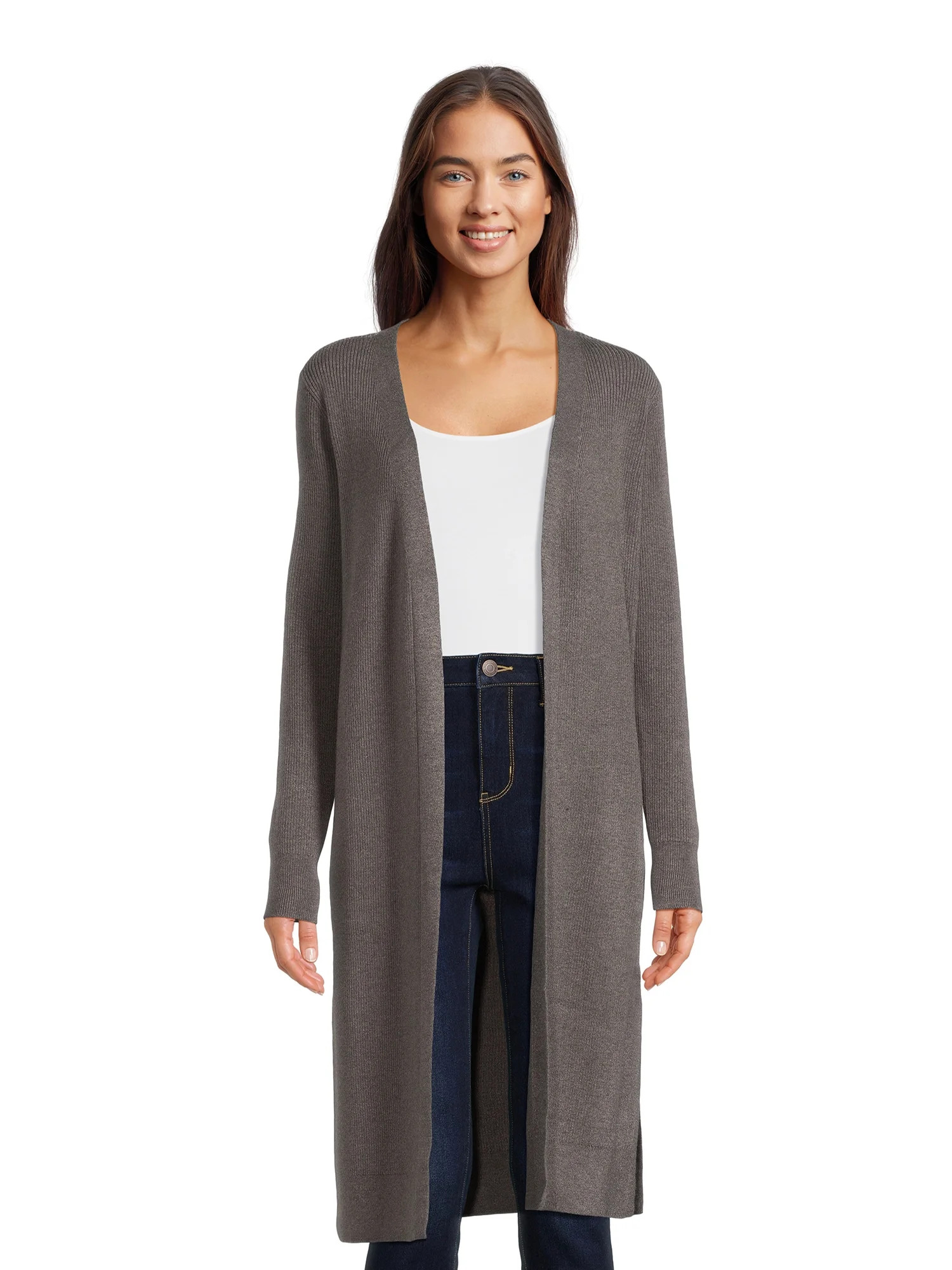 Time and Tru Women's Ribbed Duster Cardigan | Walmart (US)