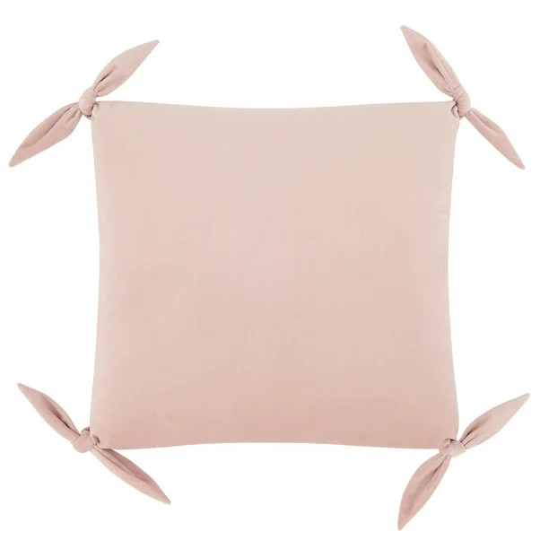 My Texas House Phillipa Solid Dutch Velvet Decorative Pillow Cover, 20" x 20", Blush - Walmart.co... | Walmart (US)