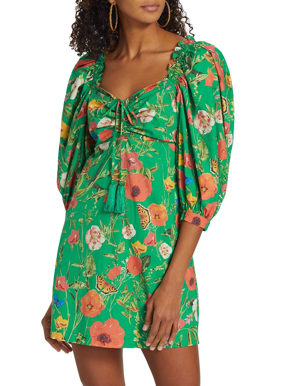 Erin Floral Cotton Minidress | Saks Fifth Avenue