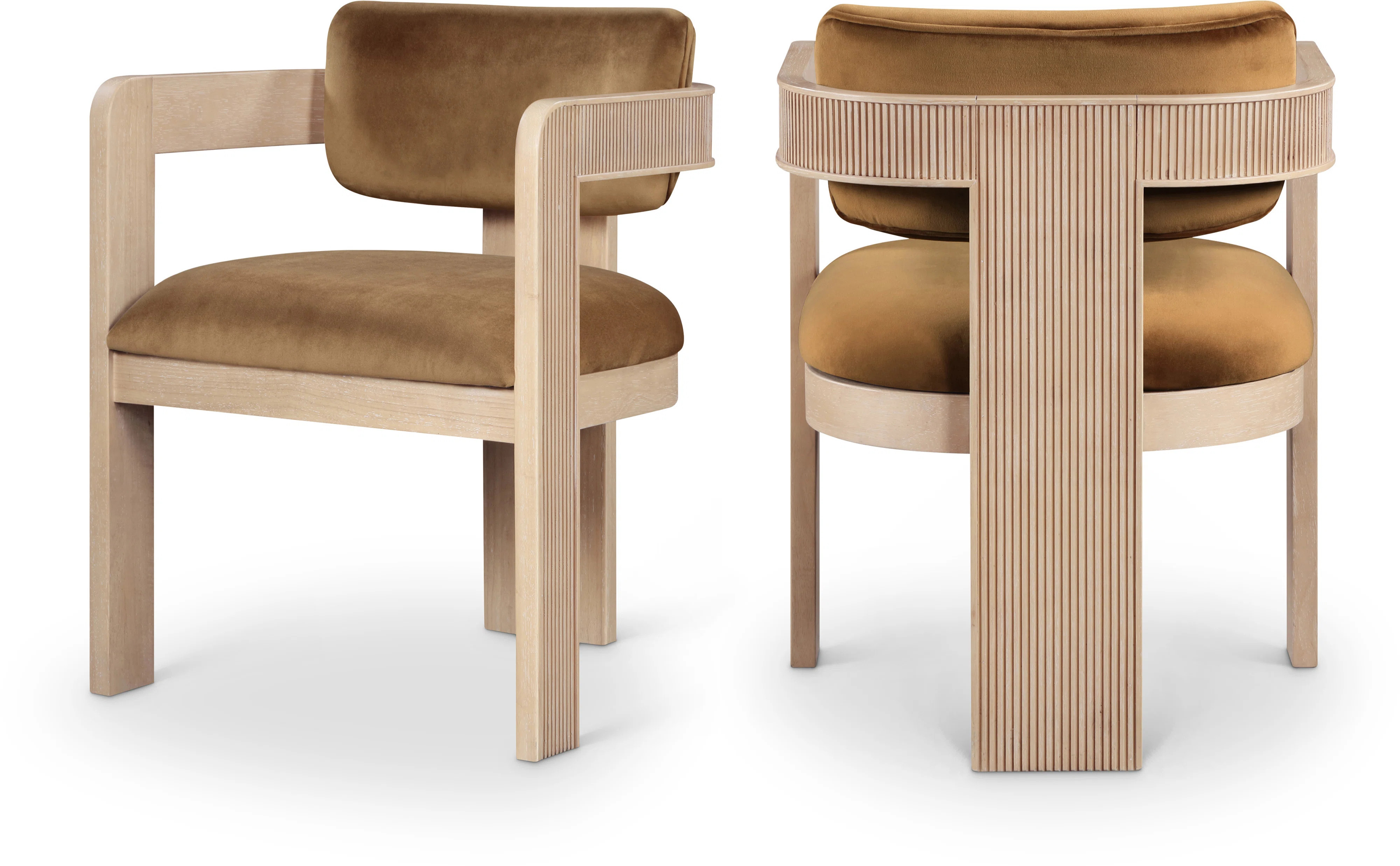 Frink Linen Textured Fabric Dining Chair (Set of 2) | Wayfair North America