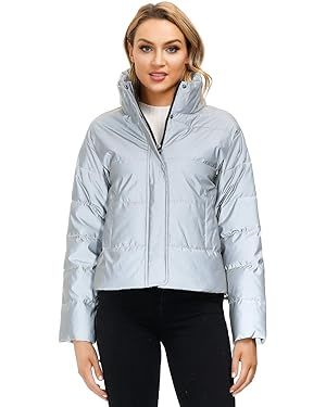 ROYAL MATRIX Women's Puffer Jacket Winter Cropped Lightweight Puffer Jacket with Hood Warm Puffy ... | Amazon (US)