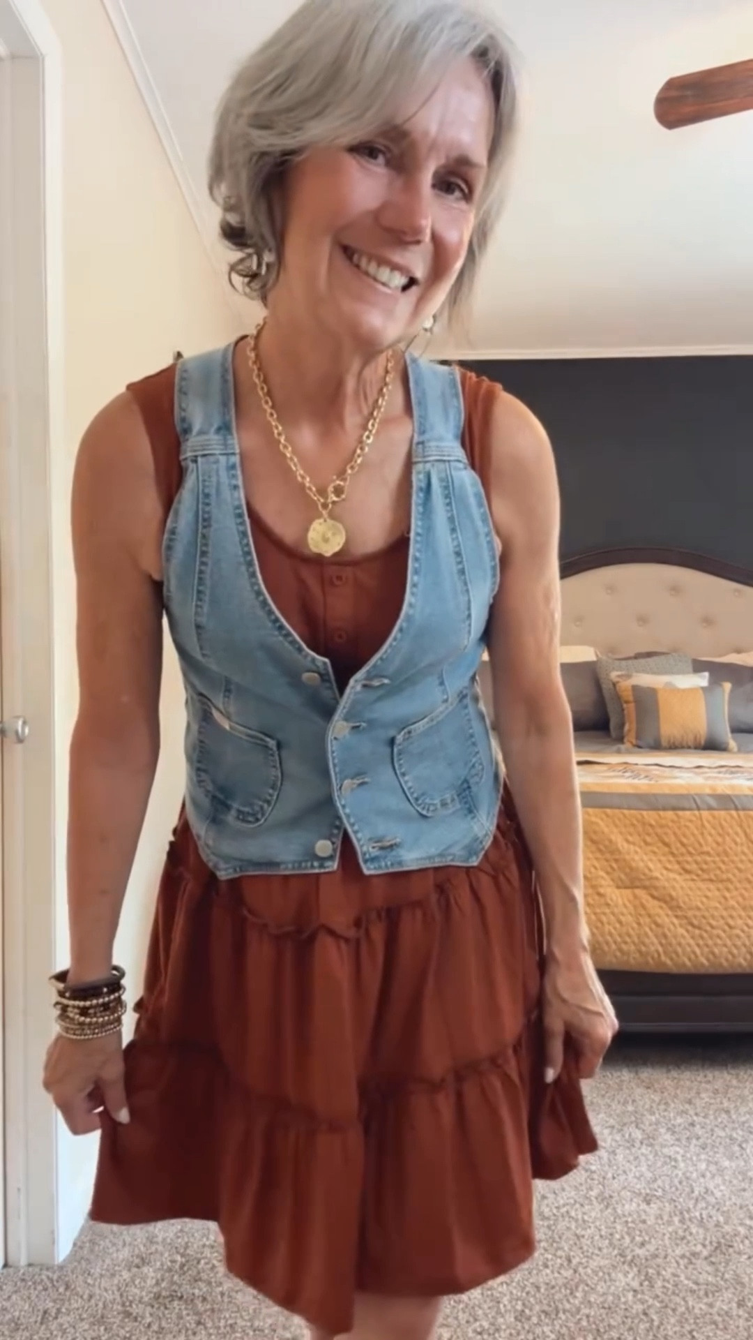 📣📣Flowy, ruffled and tiered A-line dress. 👗

Sensational scoop neck, empire waist dress. Comes in 19 solid colors and sizes X-small thru XL. I am wearing a small for reference. 

This is a great concert look with boots and a hat! 

The knee length makes it perfect for date night, beach strolls, and any time you want to feel comfortable and cute 🥰 

How to buy ⬇️

✔️Comment CONCERT and I will DM the link 
✔️Check my stories for the direct link
✔️Shop my Amazon Storefront linked in bio
✔️Link will be added to June Highlights 

🙏 Thank you so much for being here 
❤️ Follow for fashion, fitness and fun

#amazonfashion #casual #amazon #casualchic #fashionover40 #wearyourwardrobe #fashionover50 #outfitinspiration #ageless #summerstyle #over40 #over50 #amazonfashionfinds #styleinspo #fashionblogger #summer #over40fashion #over50fashion #ootd #affordablefashion

Fashion, fitness, casual clothing, summer styles, lounge sets, pants, tops, women’s clothing, dresses, shorts, vacation wear, beach styles, amazon