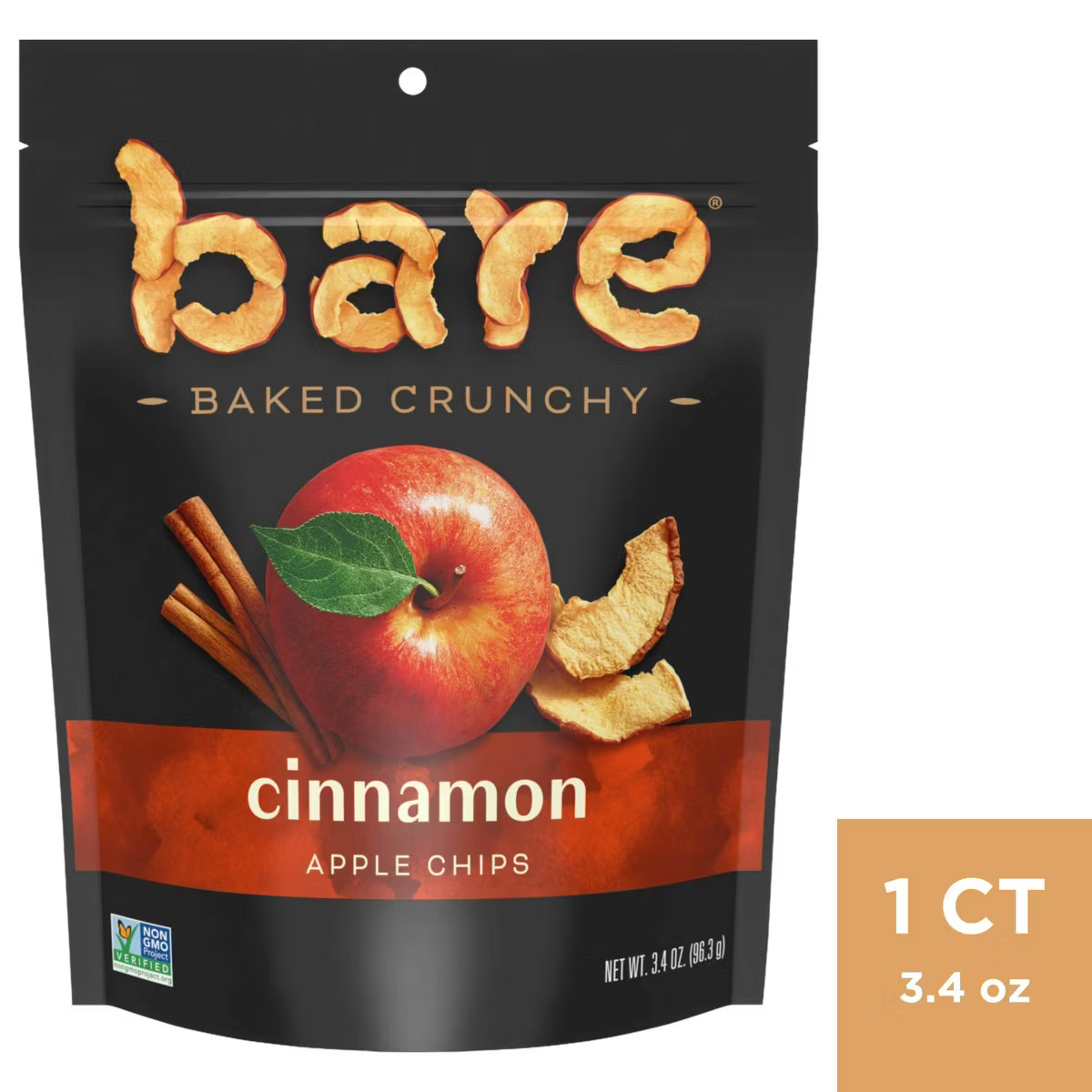 Bare Baked Crunchy Cinnamon Apple Chips - 3.4oz | Target