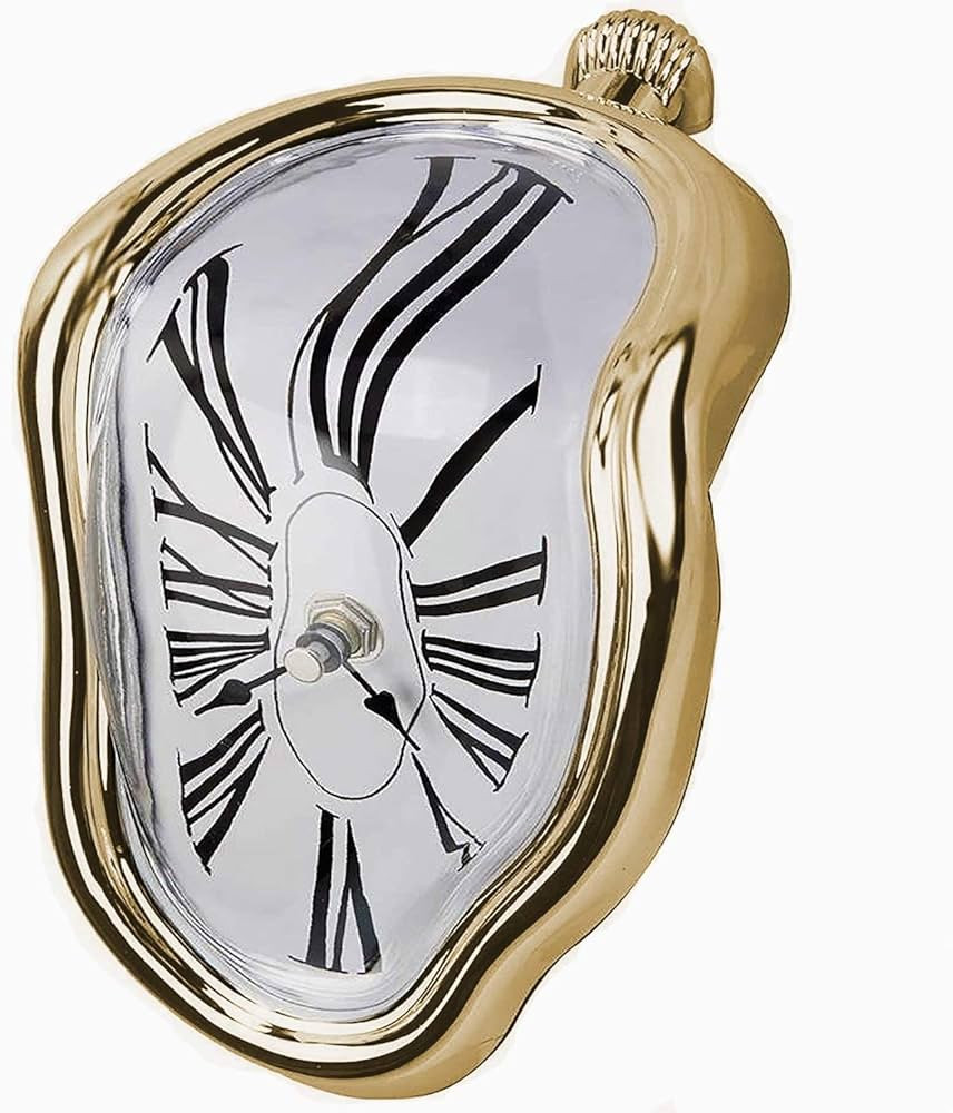 Melting Clock Dali Melted Clock Gift Decor Art Inspired Wall Clock Twisted Shelf Hanging Surreali... | Amazon (US)