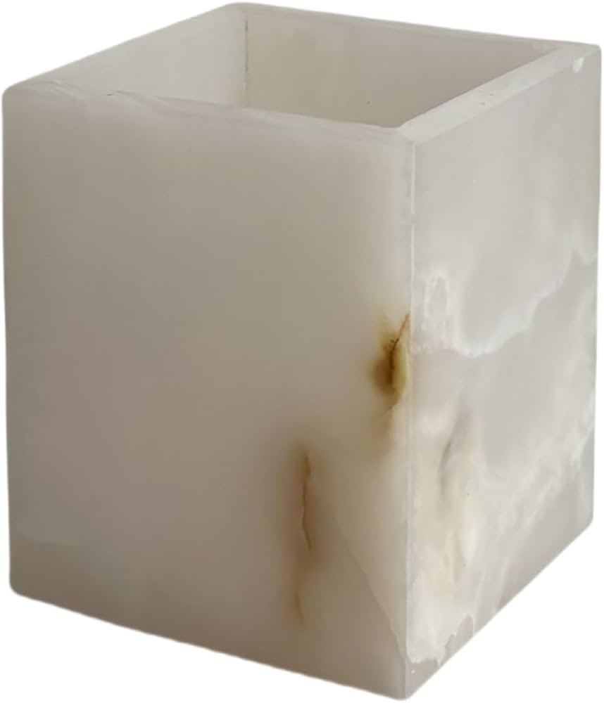 Natural Marble Stone Square Storage Container Empty Vessel Holder Cup for Candle/Pens/Sundries it... | Amazon (US)