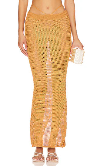 Aria Skirt in Tobacco | Revolve Clothing (Global)