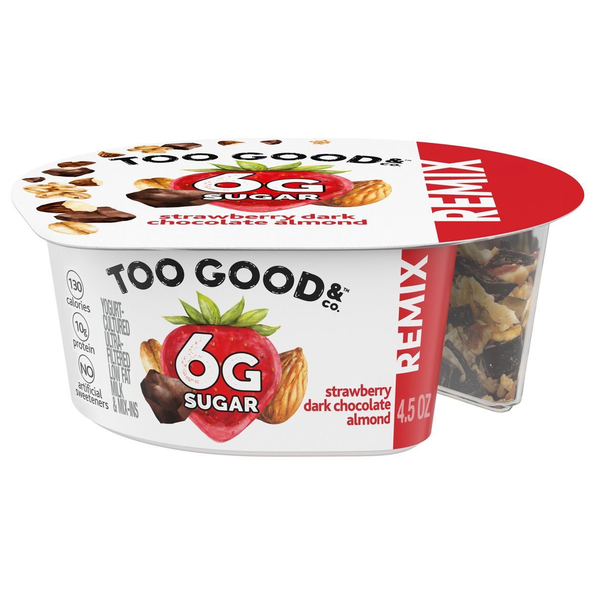 Too Good Mix In Strawberry with Chocolate and Almonds Yogurt - 4.5oz Cup | Target
