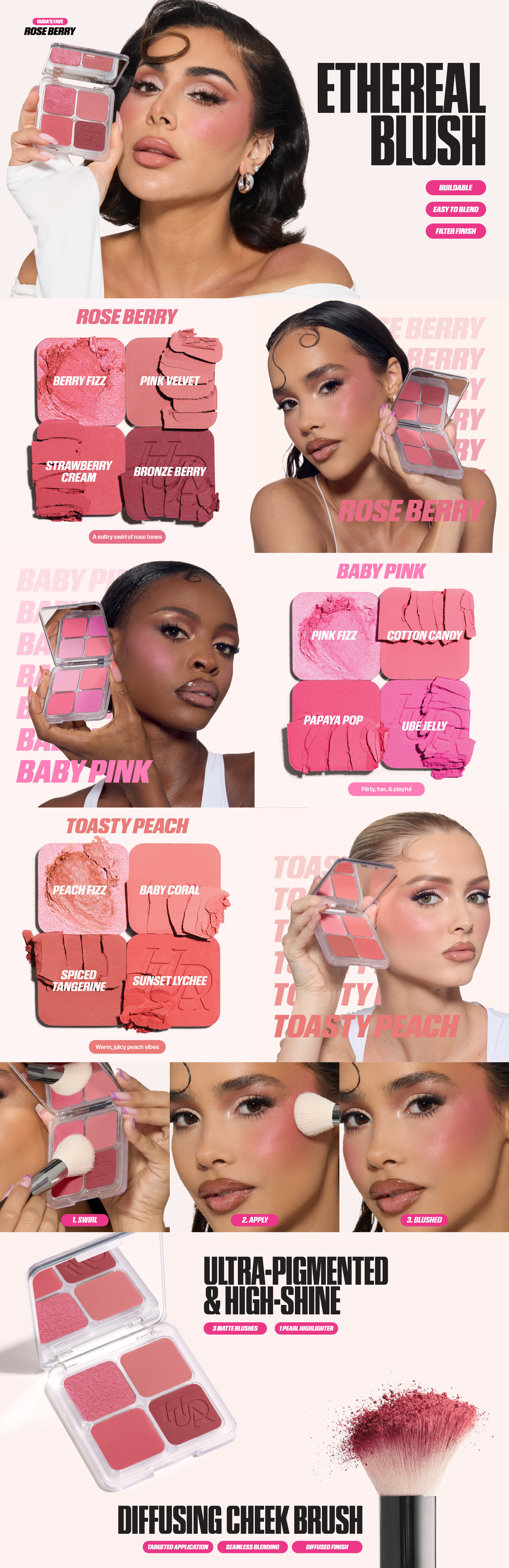 Blush Filter Blurring Blushlighters Palette | HUDA BEAUTY | Huda Beauty US