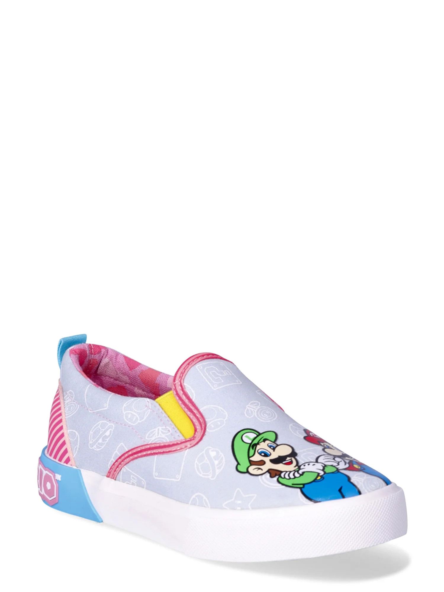 Nintendo Little and Big Girls Super Mario Low Top Sneakers, Sizes 11-5 - Walmart.com | Walmart (US)