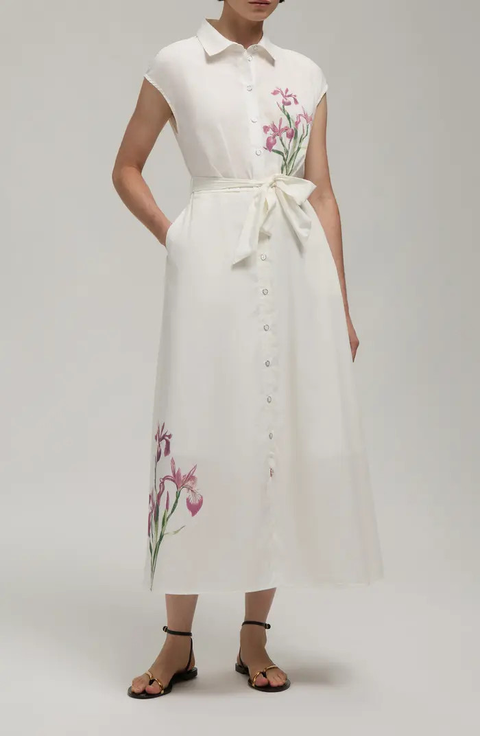 Hunter Midi Button Down Embroideried Shirt Dress | Nordstromrack | Nordstrom Rack