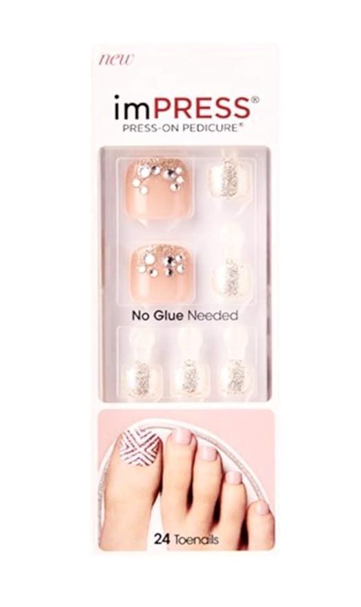 Kiss imPress Press-On Pedicure Nails BIPT026X Ballerina (For Toes) | Amazon (US)