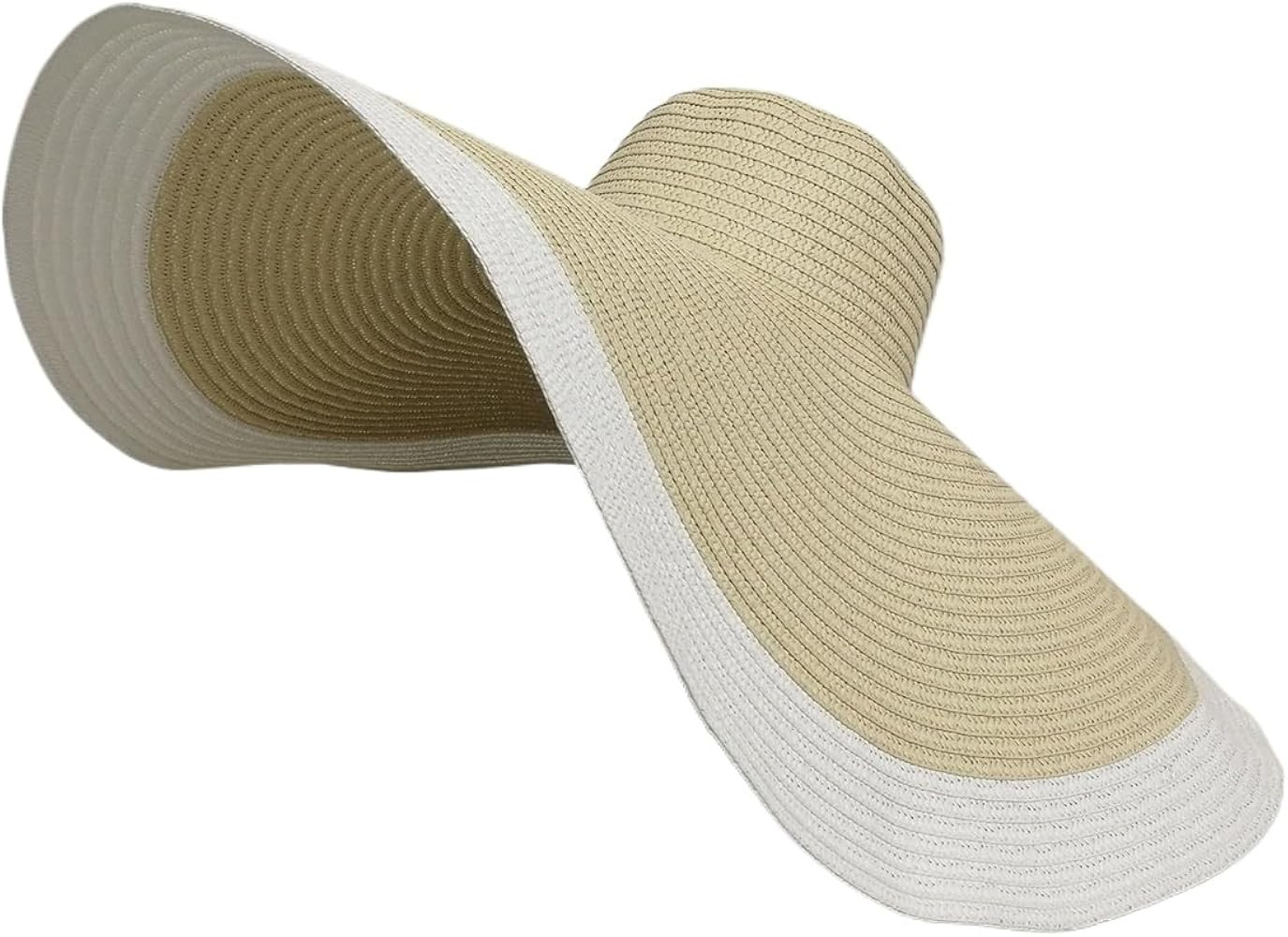 Oversized Sun Hats for Women Wide Brim UV Protection Straw Hats Striped Floppy Sun Protection Hat... | Amazon (US)