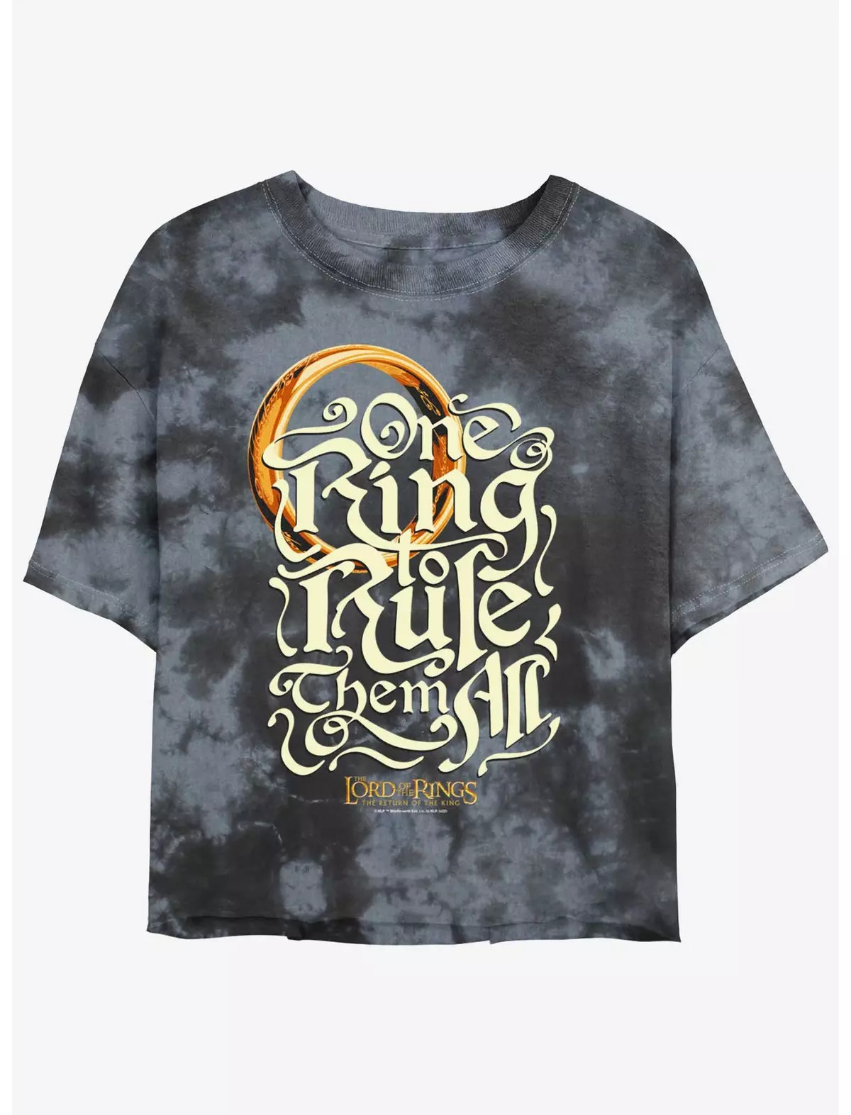 The Lord of the Rings One Ring Rules Womens Tie-Dye Crop T-Shirt | BoxLunch
