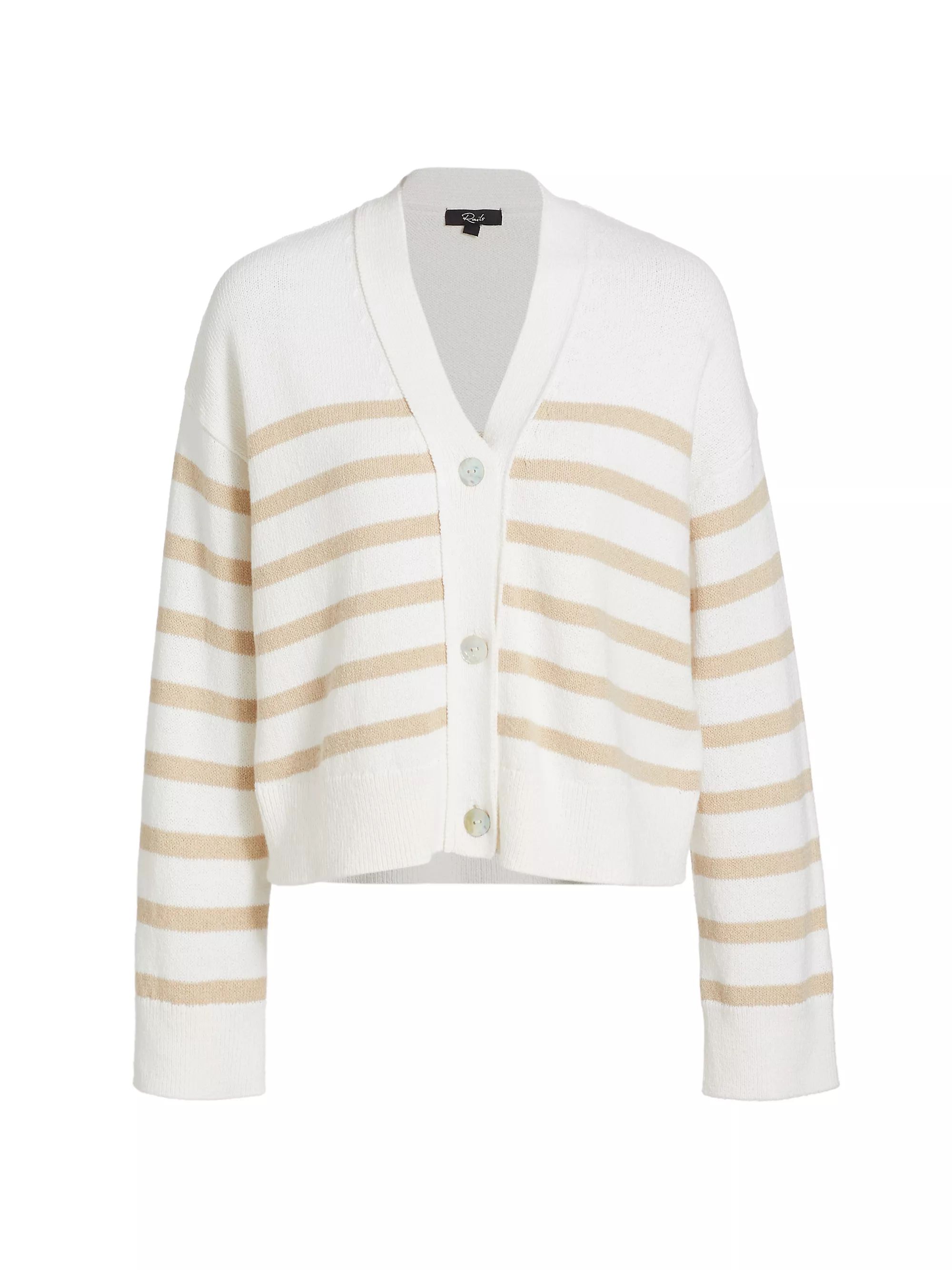 Geneva Striped Cotton-Blend Cardigan | Saks Fifth Avenue