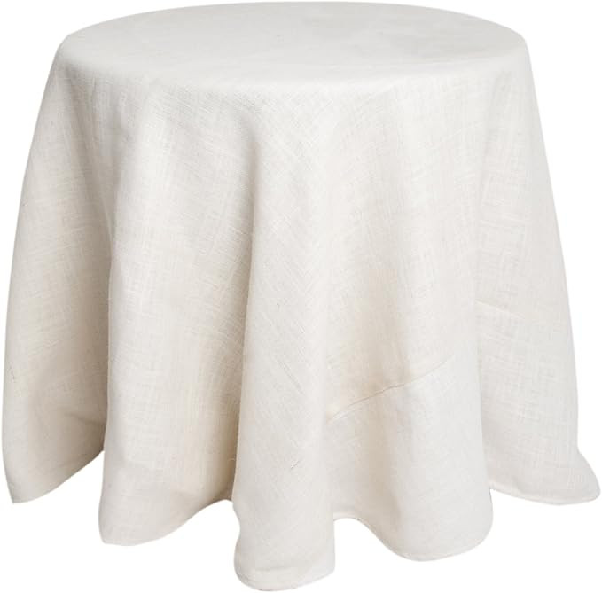 SARO LIFESTYLE 0811 Passe-Partout Tablecloths, 90-Inch, Round, Ivory | Amazon (US)