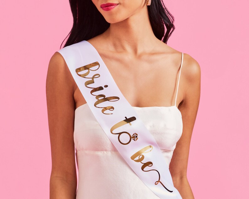 Bridal Shower Decorations | Bachelorette Party Sash | Sash for Bride - Gold Foil | Bride To Be | ... | Etsy (US)