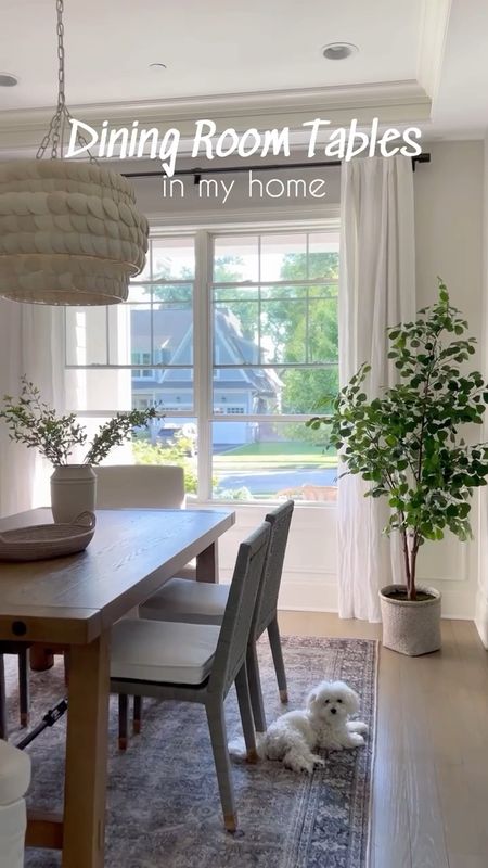 Dining room tables in my home! Love these both so much, I got the same finish Seadrift for both the long dining table and round dining table! Both are extendable! 

(7/4)

#LTKVideo #LTKHome #LTKStyleTip