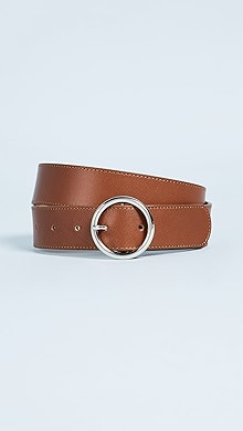 Glazed Leather Large Tab Belt | Shopbop