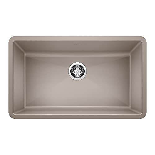 BLANCO, Truffle 441297 PRECIS SILGRANIT Super Single Undermount Kitchen Sink, 32" X 19" | Amazon (US)