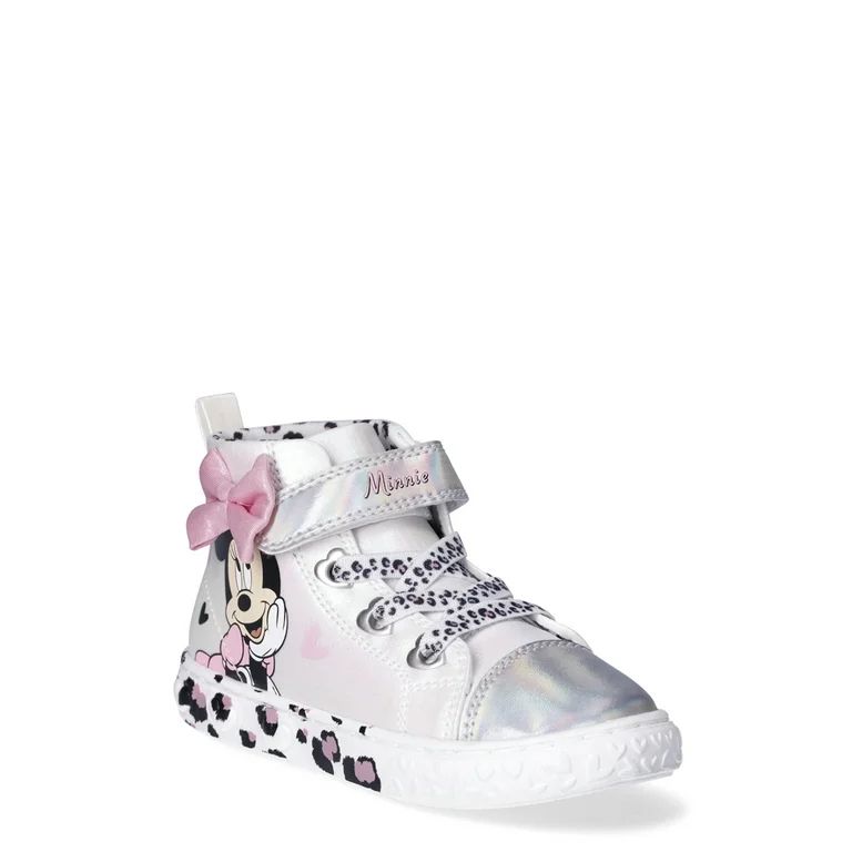 Disney Toddler Girls Minnie Mouse High Top Sneakers | Walmart (US)