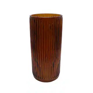 10" Amber Ridged Glass Vase by Ashland® | Michaels Stores