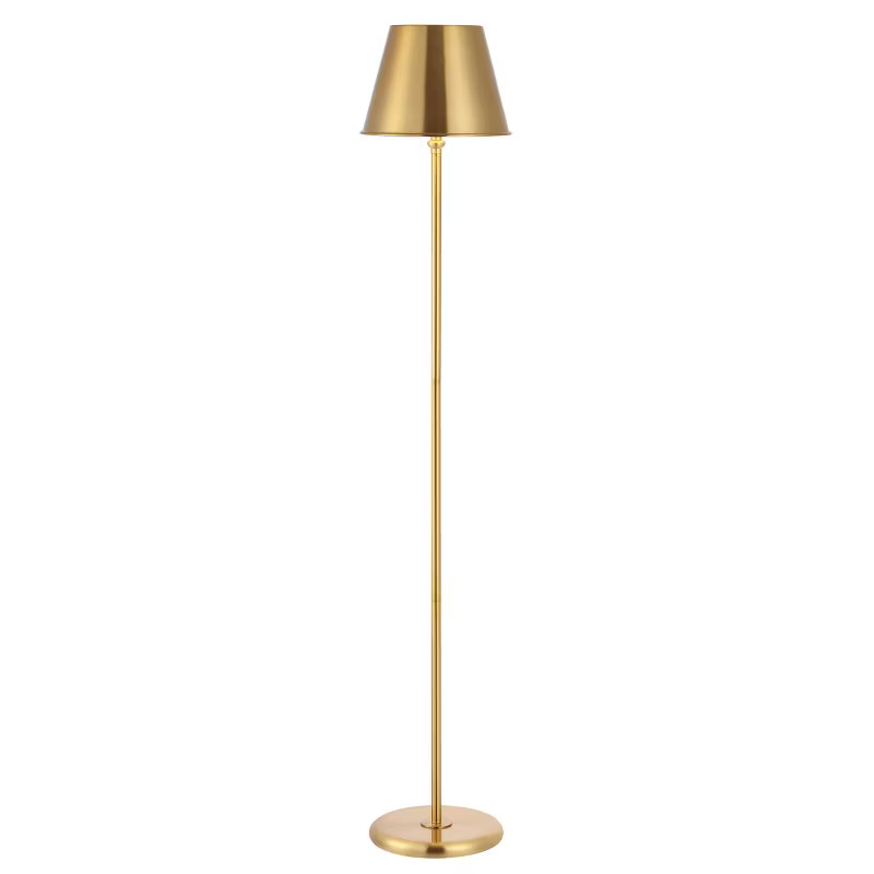 Asher Iron Floor Lamp (Includes LED Light Bulb) Brass - Safavieh | Target