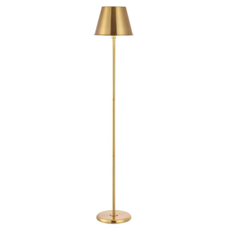 Asher Iron Floor Lamp (Includes LED Light Bulb) Brass - Safavieh | Target