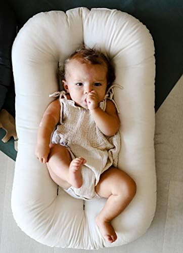 Snuggle Me Organic Bare | Baby Lounger & Infant Floor Seat | Newborn Essentials | Organic Cotton, Fi | Amazon (US)